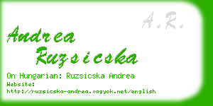 andrea ruzsicska business card